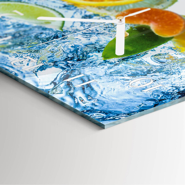 Square wall clock Citrus Plant