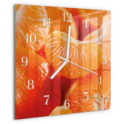 Square wall clock Tangerines