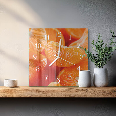 Square wall clock Tangerines