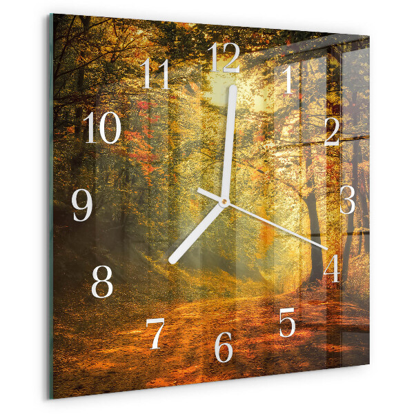 Square wall clock Autumn in the Forest