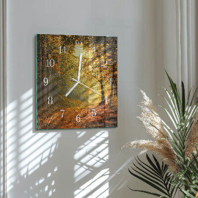 Square wall clock Autumn in the Forest