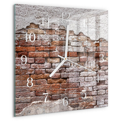Square wall clock Brick