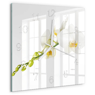 Square wall clock Orchid