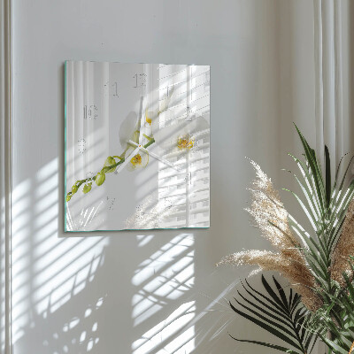 Square wall clock Orchid
