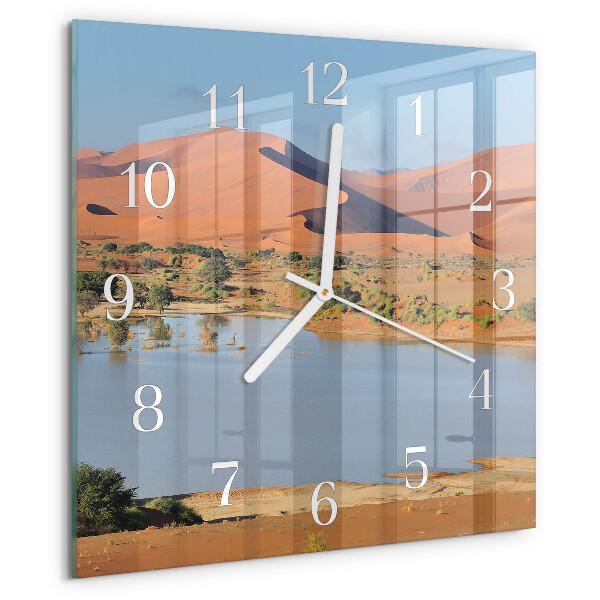 Square wall clock Desert