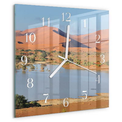 Square wall clock Desert