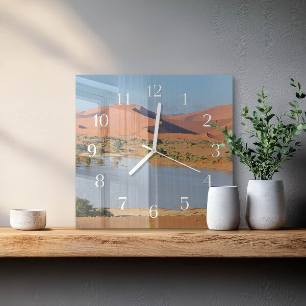 Square wall clock Desert
