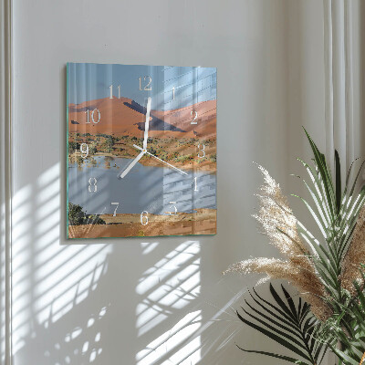 Square wall clock Desert