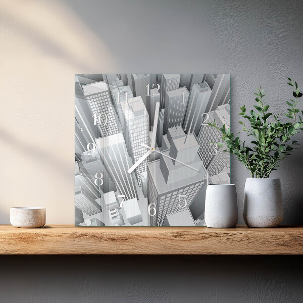Square wall clock Buildings