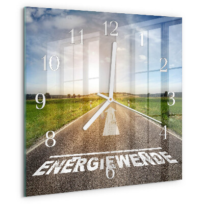 Square wall clock Path Field