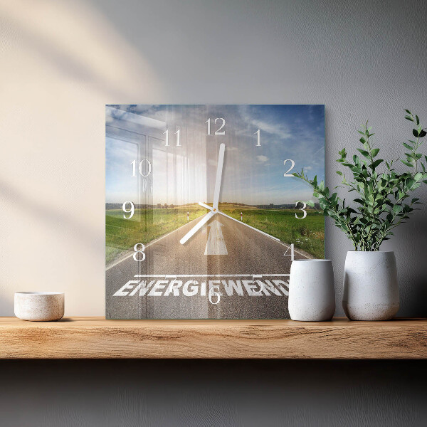 Square wall clock Path Field