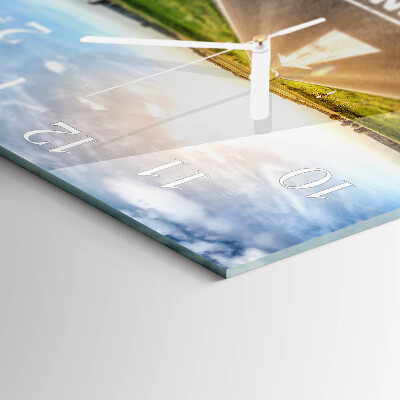 Square wall clock Path Field