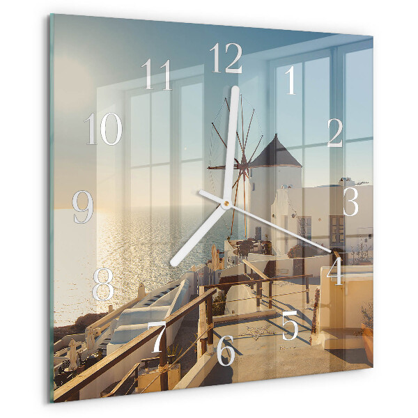 Square wall clock Santorini