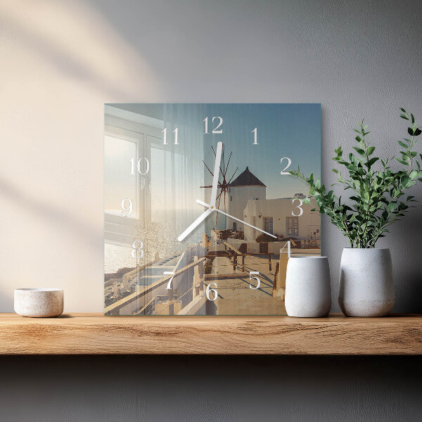 Square wall clock Santorini