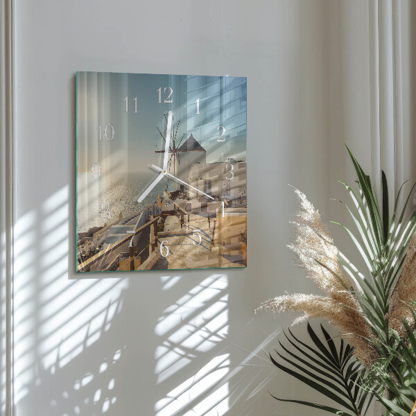 Square wall clock Santorini