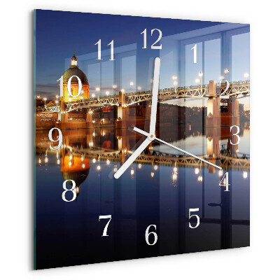 Square wall clock River Bridge