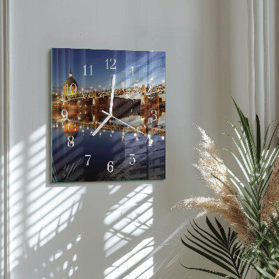 Square wall clock River Bridge