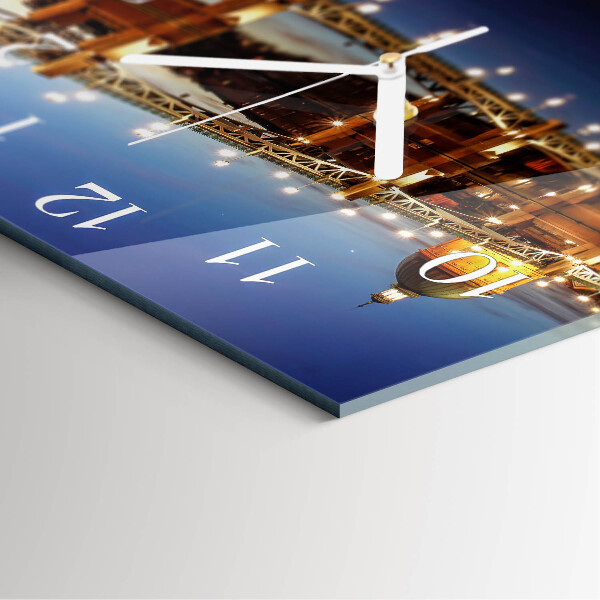 Square wall clock River Bridge