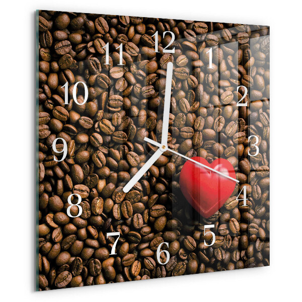Square wall clock Coffee Beans