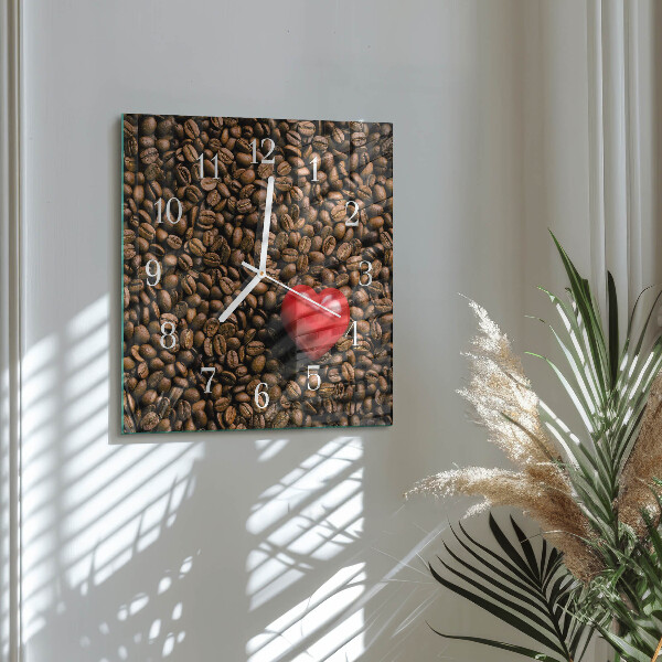 Square wall clock Coffee Beans