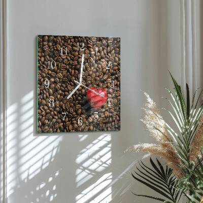 Square wall clock Coffee Beans