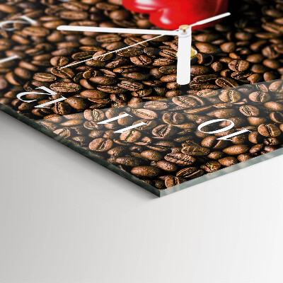 Square wall clock Coffee Beans