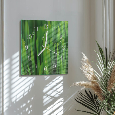 Square wall clock Grass