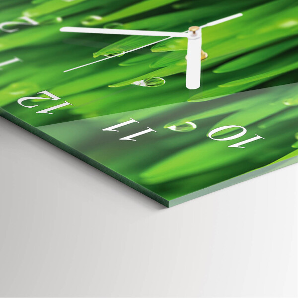 Square wall clock Grass
