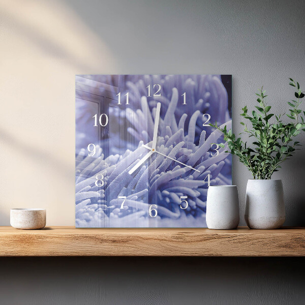 Square wall clock Anemone