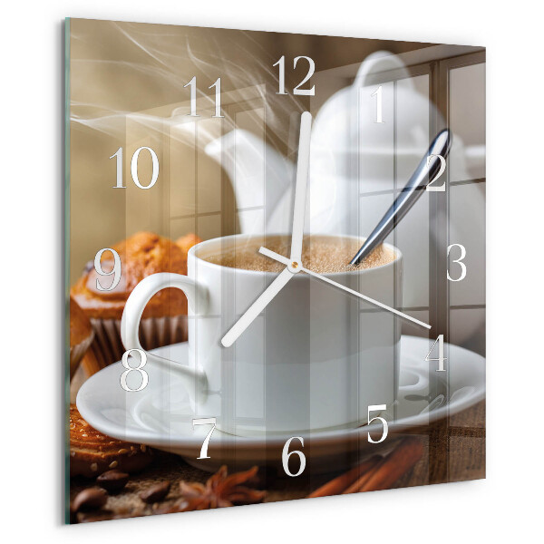 Square wall clock Cup