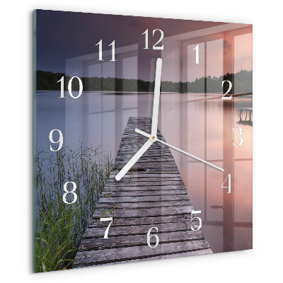 Square wall clock Bridge