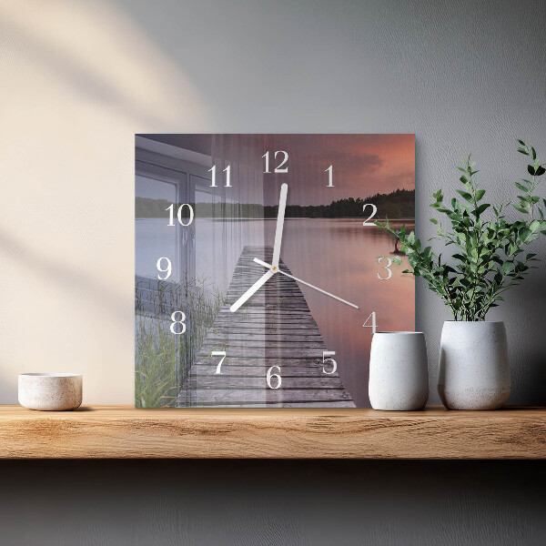 Square wall clock Bridge