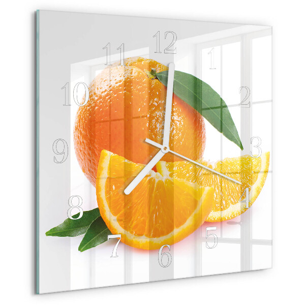 Square wall clock Oranges
