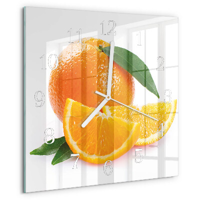 Square wall clock Oranges
