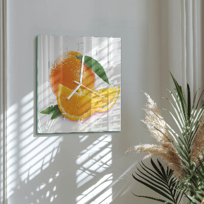 Square wall clock Oranges