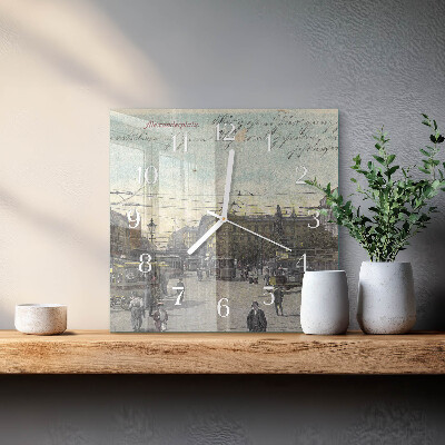 Square wall clock Postcard
