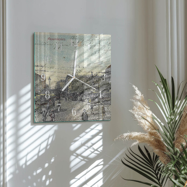 Square wall clock Postcard