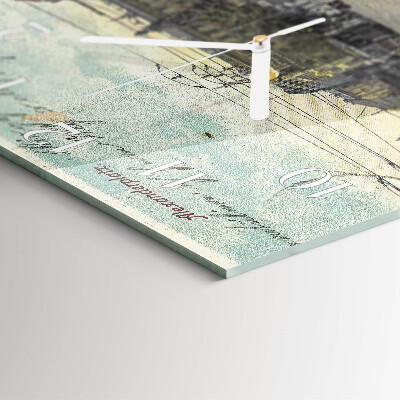 Square wall clock Postcard