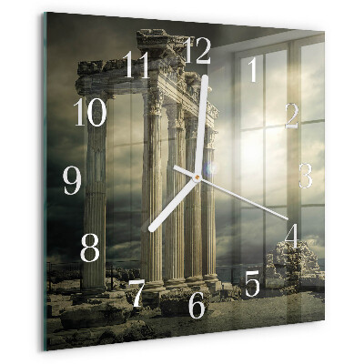 Square wall clock Acropolis