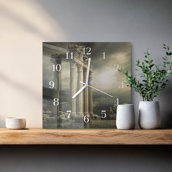 Square wall clock Acropolis