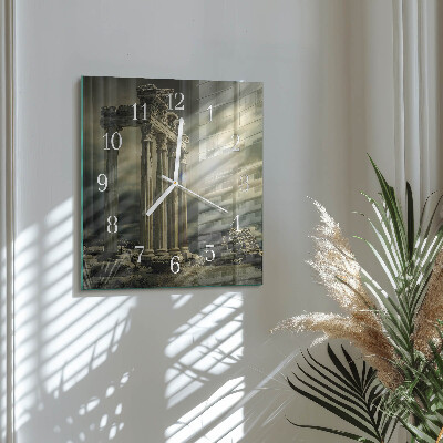 Square wall clock Acropolis