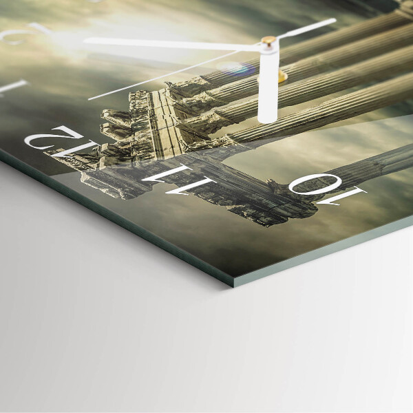 Square wall clock Acropolis