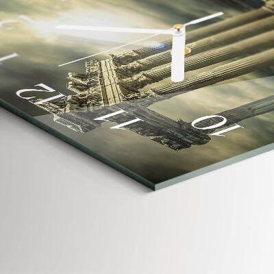 Square wall clock Acropolis