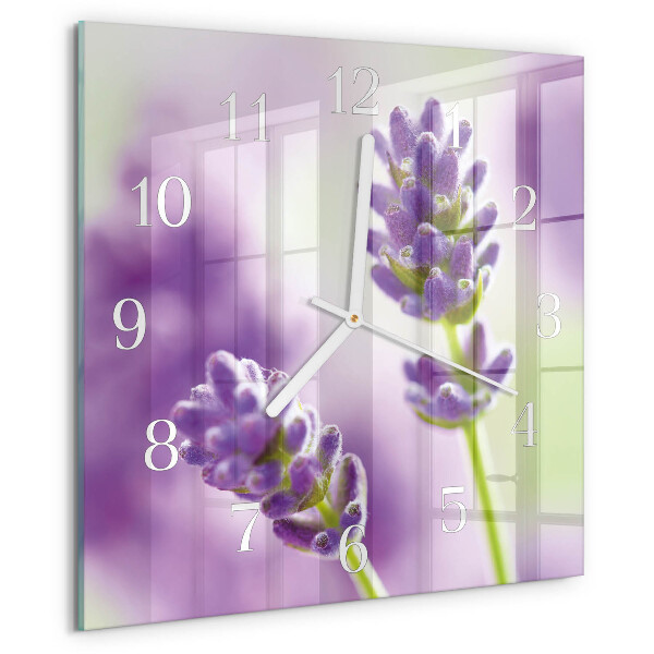 Square wall clock Lavender