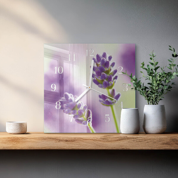 Square wall clock Lavender