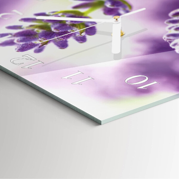 Square wall clock Lavender
