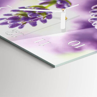 Square wall clock Lavender
