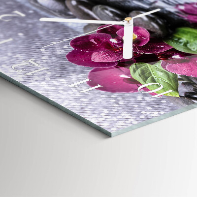 Square wall clock Orchid