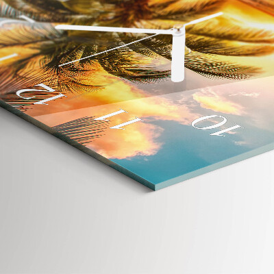 Square wall clock Sunset