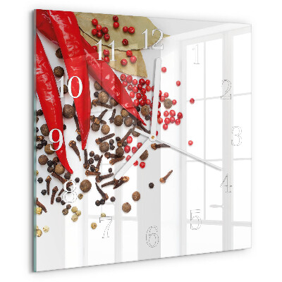 Square wall clock Red Pepper